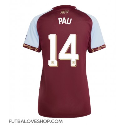 Dres Aston Villa Pau Torres #14 Domáci pre Ženy 2025-26 Krátky Rukáv Dres Aston Villa Pau Torres #14 Domáci pre Ženy 2025-26 Krátky Rukáv